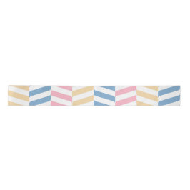 Zigzag roze blauwe pastelkleurige minomoderne lint