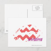 ZigZag roze Briefkaart (Voorkant / Achterkant)