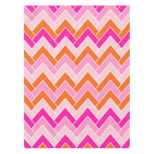 Zigzag roze en Oranje Chevron Tafelkleed