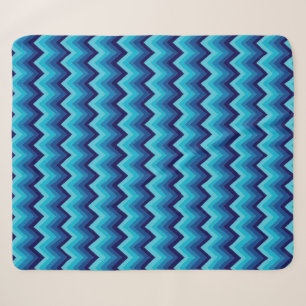Zigzag strepen in Waterverf Sherpa Deken