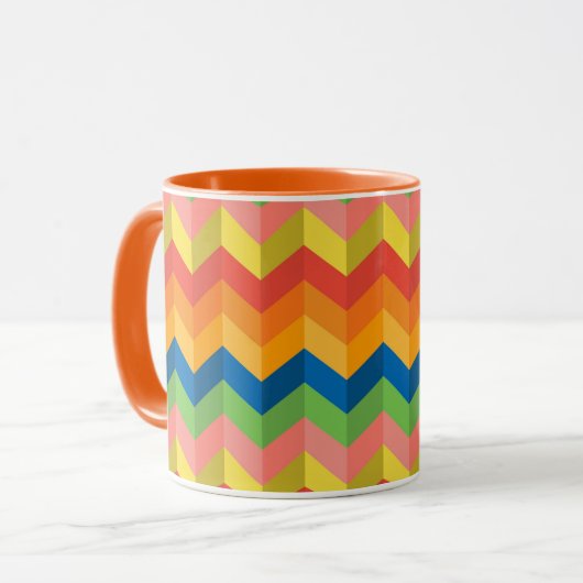 zigzag stripe mok (Voorkant links)