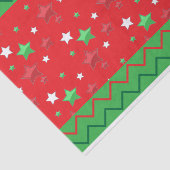 Zigzag Stripes, groene rode kerstriemen Tissuepapier (Detail)