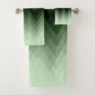 Zigzag vert foncé et menthe. lancer l'oreiller