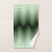 Zigzag vert foncé et menthe. lancer l'oreiller (Serviette à main)