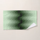 Zigzag vert foncé et menthe. lancer l'oreiller (Serviette à main)