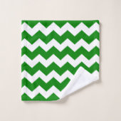 Zigzag vert rayé (Gant de toilette)