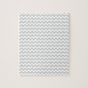Zigzag Wide - Wit en licht grijs Legpuzzel