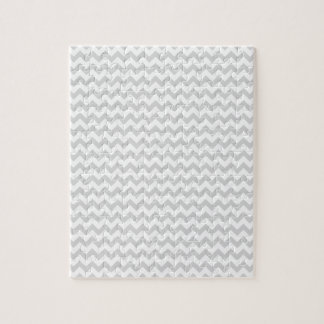 Zigzag Wide - Wit en licht grijs Legpuzzel