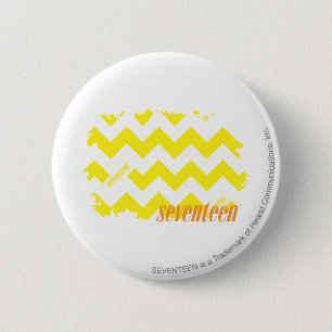 ZigZag Yellow 2 Ronde Button 5,7 Cm