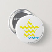 ZigZag Yellow 3 Ronde Button 5,7 Cm (Voorkant /achterkant)