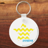 ZigZag Yellow 3 Sleutelhanger (Voorkant)