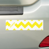 ZigZag Yellow Bumpersticker (Op auto)