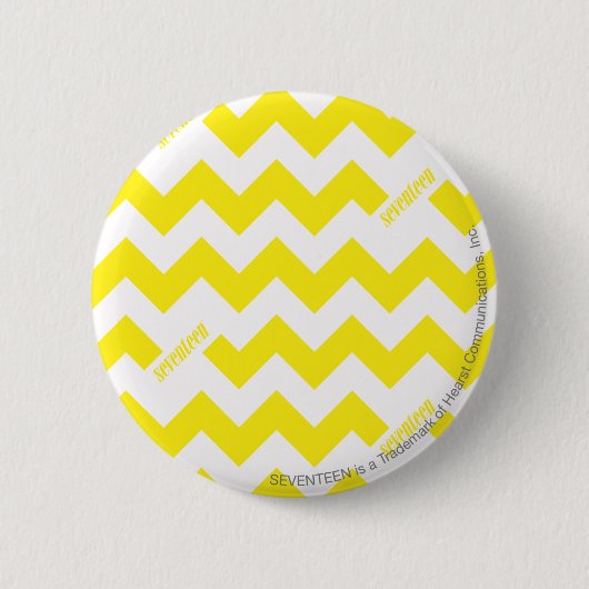 ZigZag Yellow Ronde Button 5,7 Cm (Voorkant)