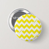 ZigZag Yellow Ronde Button 5,7 Cm (Voorkant /achterkant)