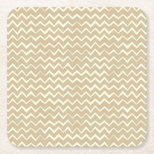 Zigzagpatroon Vierkante Kartonnen Onderzetter (Voorkant)