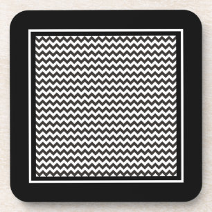 Zigzags Dessous de verre de liège, Chevrons noirs 