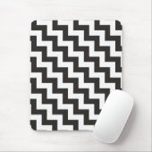 Zigzags Mousepad, zwarte en witte Chevrons Muismat (Met muis)
