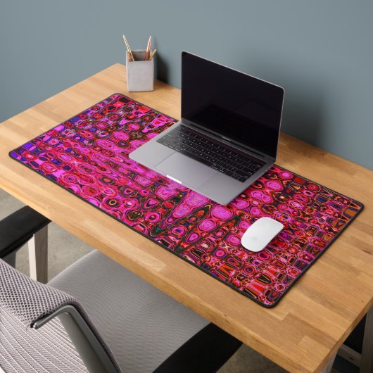 Zigzags Rétro Atomiques Rose et Noir Abstraits et (Bureau 2)