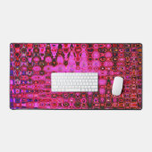 Zigzags Rétro Atomiques Rose et Noir Abstraits et (Clavier et souris)