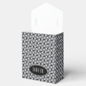 Zigzagy Black White Batik Party Favor Boxes Bedankdoosjes (Geopend)