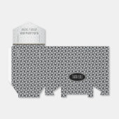 Zigzagy Black White Batik Party Favor Boxes Bedankdoosjes (Uitgevouwen)