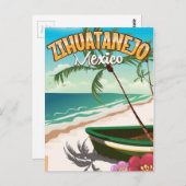 Zihuatanejo Mexicaanse reisposter Briefkaart (Voorkant / Achterkant)