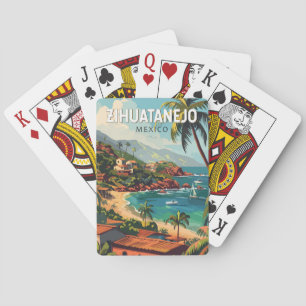 Zihuatanejo Mexico Reizen Kunst Vintage Pokerkaarten