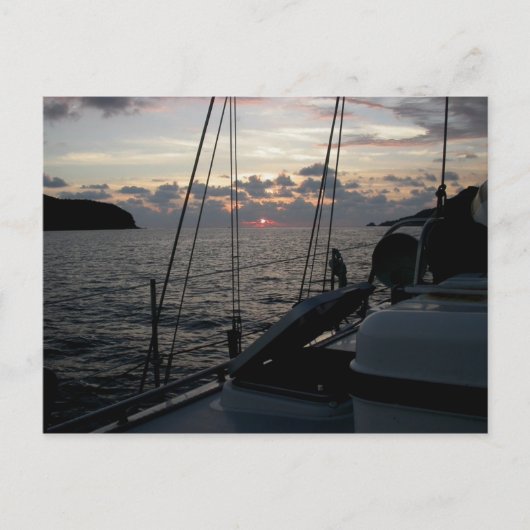 Zihuatanejo Sunset from Moira in ankerplaats Briefkaart (Voorkant)