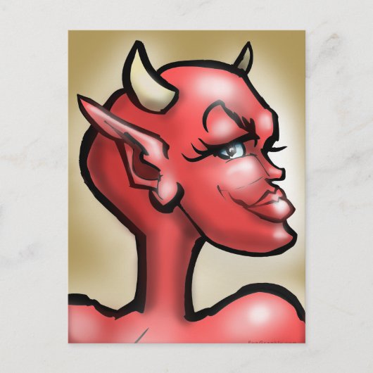 Zij Devil Briefkaart (Voorkant)