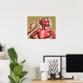 Zij Devil Poster (Thuiskantoor)