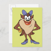 Zij-duivel in kleur briefkaart (Voorkant / Achterkant)