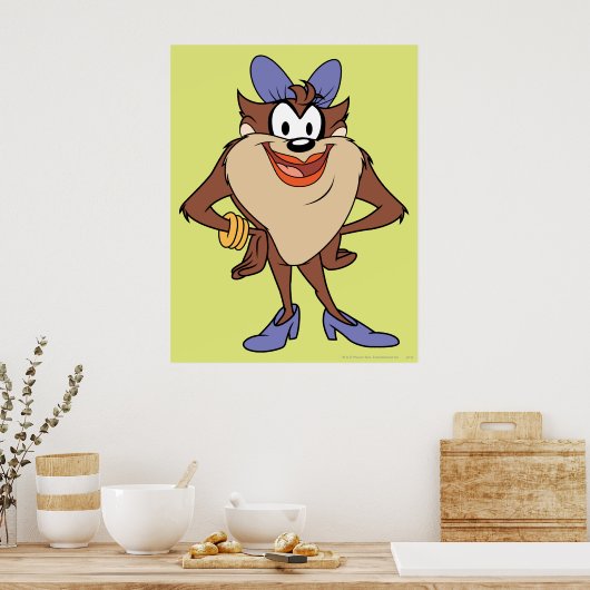 Zij-duivel in kleur poster (Keuken)