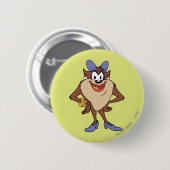 Zij-duivel in kleur ronde button 5,7 cm (Voorkant /achterkant)