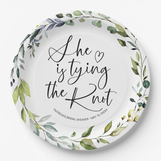 Zij Gaat Trouwen Bruidsfeestje Papieren Bordje (Voorkant)