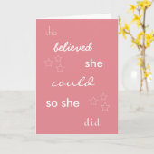 Zij geloofde zij kon zodat deed zij kaart (Gele Bloem)