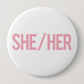 Zij/haar Buttonnen Ronde Button 4,0 Cm (Voorkant)