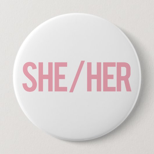 Zij/haar Buttonnen Ronde Button 4,0 Cm (Voorkant)
