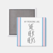 Zij/haar/haar woordvoerders Transgender Magnet Magneet (Voorkant / Achterkant)