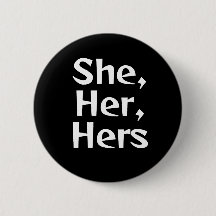 Zij/haar Pronoun Button