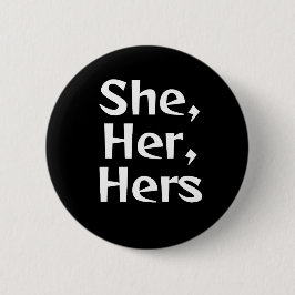 Zij/haar Pronoun Button