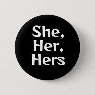 Zij/haar Pronoun Button