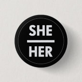 Zij/haar Pronoun Button (Voorkant)