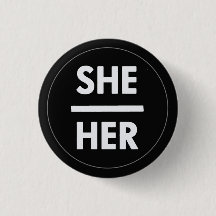 Zij/haar Pronoun Button