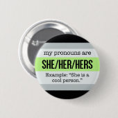 Zij/haar woordvoerders - Agender Flag Ronde Button 5,7 Cm (Voorkant /achterkant)