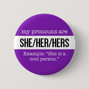 Zij/haar woordvoerders - Gendercreatieve vlag Ronde Button 5,7 Cm