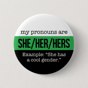 Zij/haar woordvoerders - Neutrois vlag Ronde Button 5,7 Cm