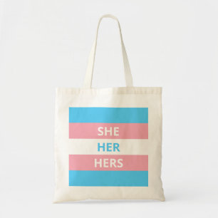Zij/haar woordvoerders transgender Flag Budget Tas