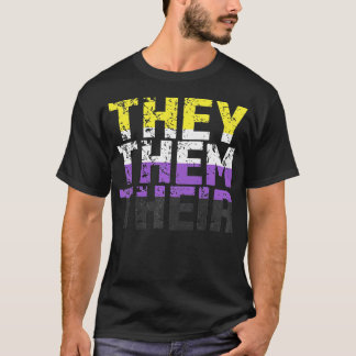 Zij Hun Hun Agender Non Binair Pride Persoonlijke  T-shirt