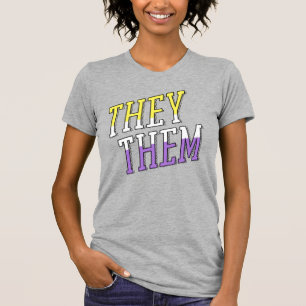 Zij Hun Non-binaire Kleuren T-shirt
