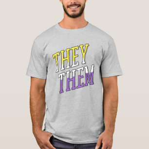 Zij Hun Non-binaire Kleuren T-shirt